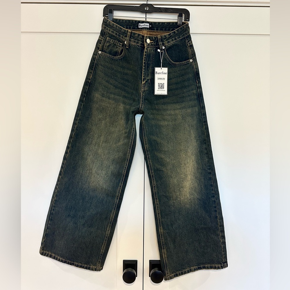 Bareline Saturn Wash Denim; Men's Relaxed Fit Jeans - Dark Blue